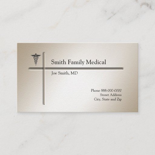 Customizable Physician Business Card
