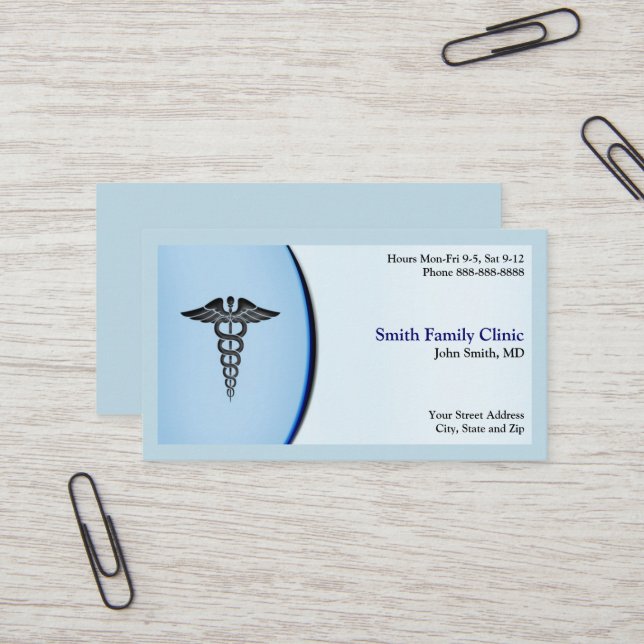 Physician Doctor Business Card (Front/Back In Situ)