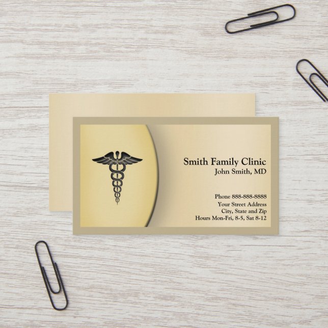 Physician Doctor Business Card (Front/Back In Situ)