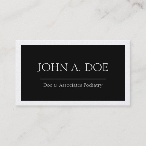 Physician Doctor MD Medical Black Banner Platinum Business Cards