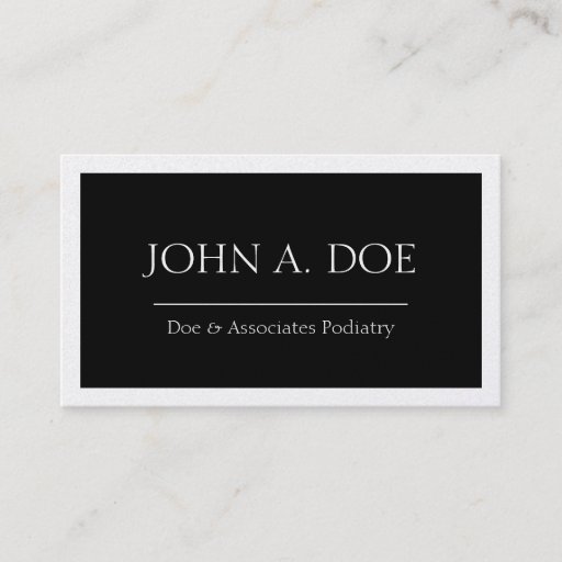 Customizable Physician Doctor MD Medical Black Banner Platinum Business Cards