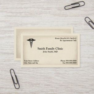 Physician Doctor Medical Symbol Business Card
