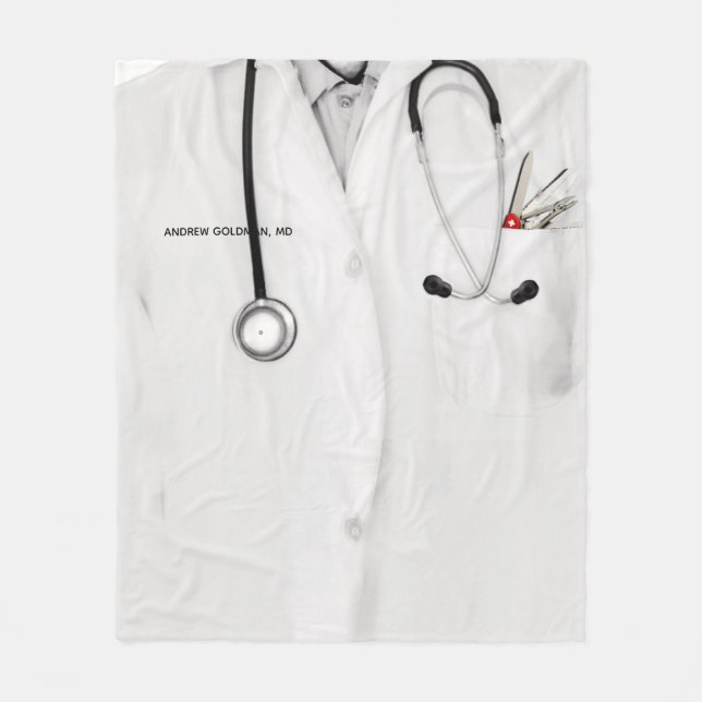 Physician Gift Ideas Fleece Blanket (Front)