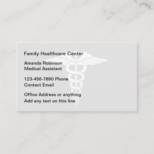 Physician Medical Assistant Business Cards