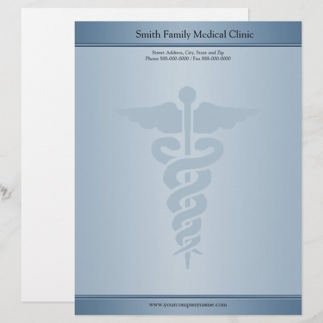 THE PHYSICIAN 印刷物 Physician Medical Doctor Letterhead | Zazzle