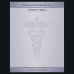 Physician Medical Doctor Letterhead<br><div class="desc">A design for a any line of medical physicians and doctors. It also displays the medical symbol which can be used for anyone in the medical profession.. You might also be interested in the business cards below</div>