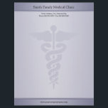 Physician Medical Doctor Letterhead<br><div class="desc">A design for a any line of medical physicians and doctors. It also displays the medical symbol which can be used for anyone in the medical profession.. You might also be interested in the business cards below</div>