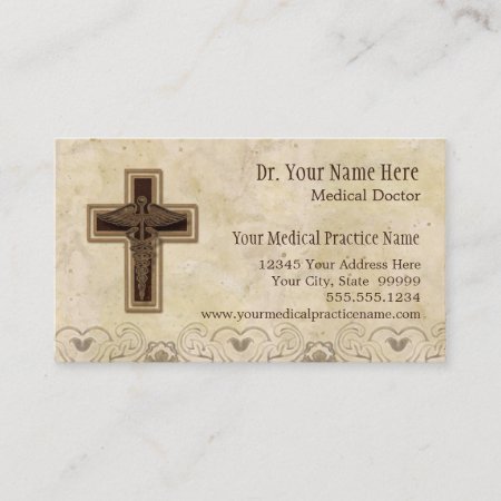 Physician Medical Doctor Practice Christian Symbol Business Card