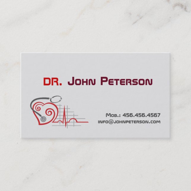 Physician Medical Doctor Practice Medicine Card (Front)