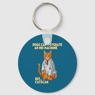 Physician Medicine Medical Cat Doctor Funny Cat Keychain