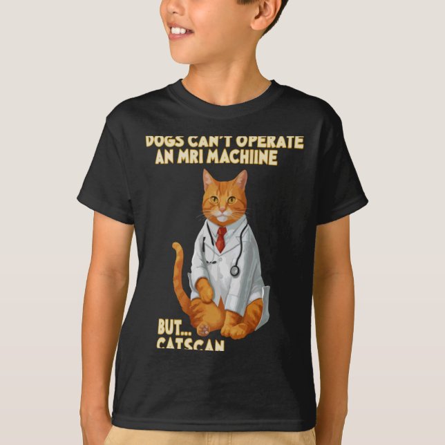 Physician Medicine Medical Cat Doctor Funny Cat  T-Shirt (Front)