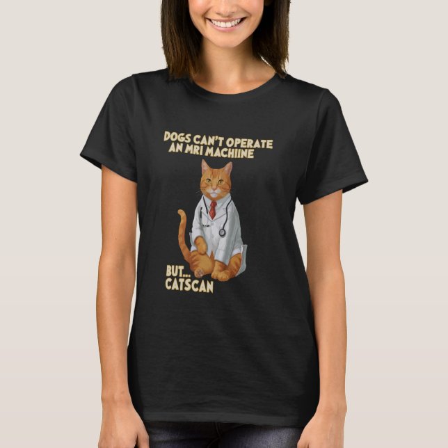 Physician Medicine - Medical Cat Doctor, Funny Cat T-Shirt (Front)