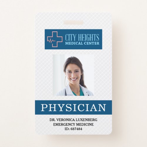 Physician Name Photo ID Hospital Logo Professional Badge