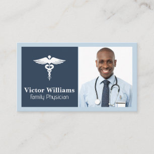 Physician Smiling   Medical Health Logo Business Card
