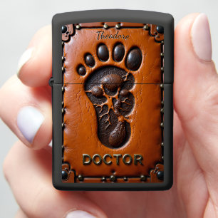 Physician's Baby Foot Pediatrician Keepsake Design Zippo Lighter
