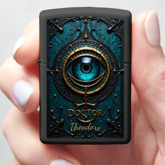 Physician's Deep Eye Visionary Doctor Keepsake Zippo Lighter (In Hand)
