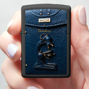 Physician's Microscope Cover Researcher Keepsake Zippo Lighter