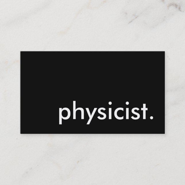 physicist. business card (Front)