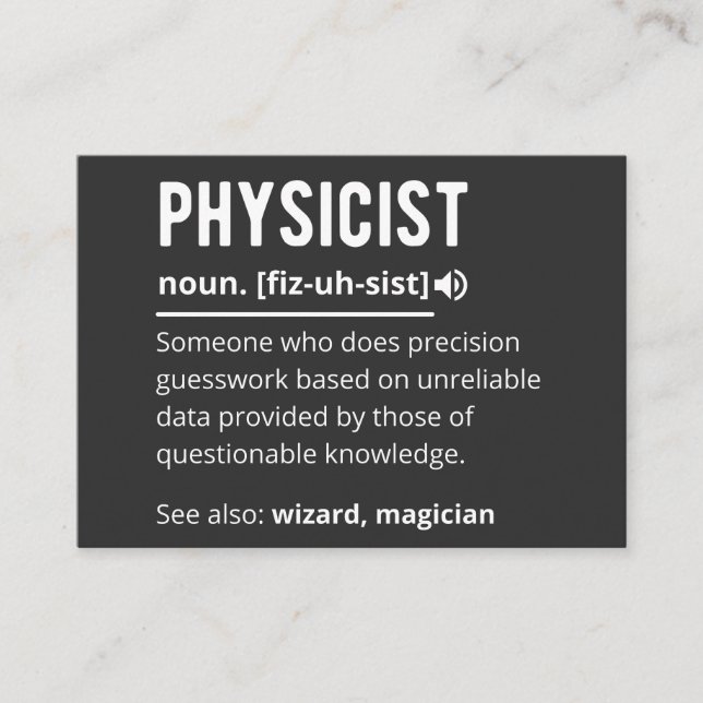 physicist business card (Front)