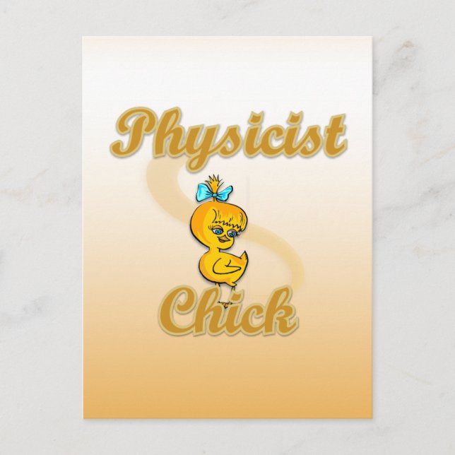 Physicist Chick Postcard (Front)