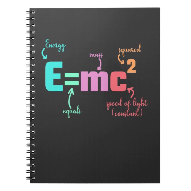 Physicist Energy Theory of Relativity Equation Notebook (Front)