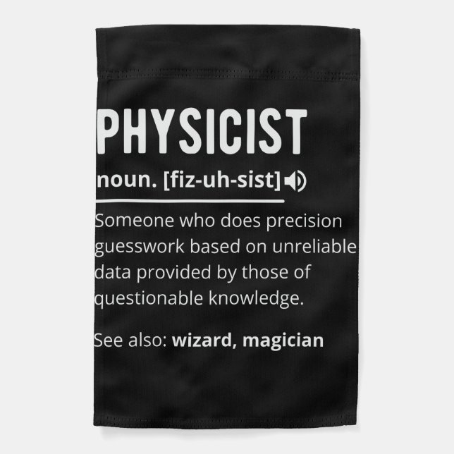 physicist garden flag (Front)