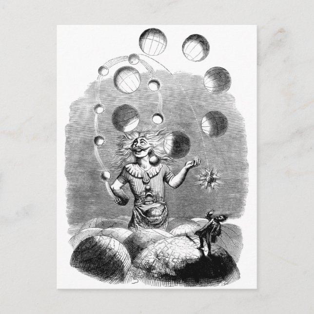 Physicist Juggling with the Planets Postcard (Front)