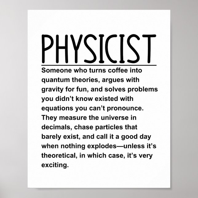 Physicist Poster (Front)