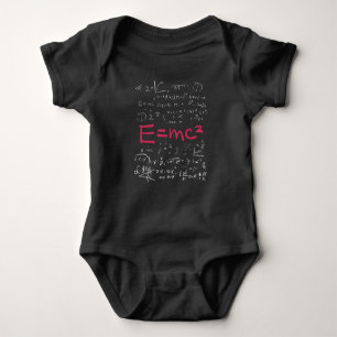 Physics and Math Formulas EMC2 Baby Bodysuit