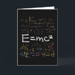 Physics and Math Formulas EMC2 Card<br><div class="desc">Cool physics design. A must for every physicist,  physics student,  physics teacher and physics lover. Great gift idea for Physics Nerds and Physics Geeks.</div>
