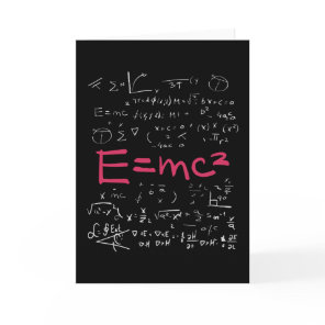Physics and Math Formulas EMC2 Card