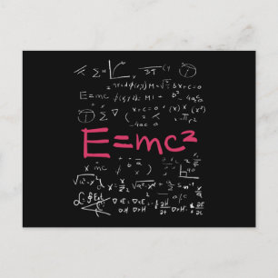 Physics and Math Formulas EMC2 Postcard