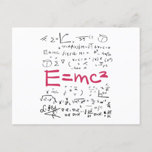 Physics and Math Formulas EMC2 Postcard