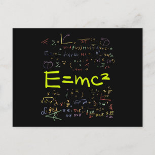 Physics and Math Formulas EMC2 Postcard