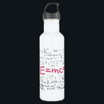 Physics and Math Formulas EMC2 Stainless Steel Water Bottle<br><div class="desc">Cool physics design. A must for every physicist,  physics student,  physics teacher and physics lover. Great gift idea for Physics Nerds and Physics Geeks.</div>