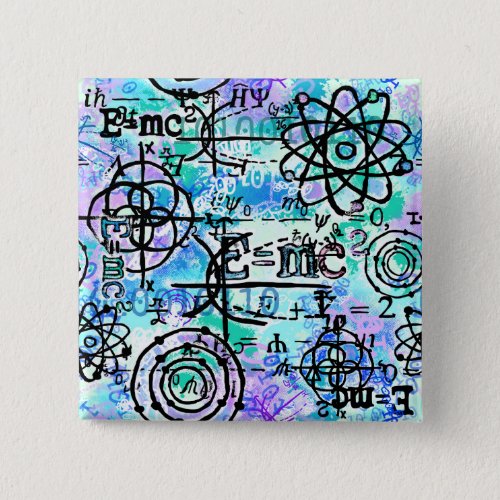 Physics and Math Symbols Geek Button