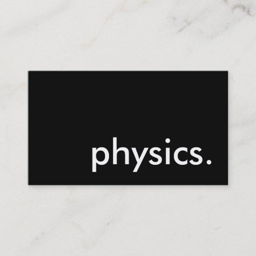 physics. business cards