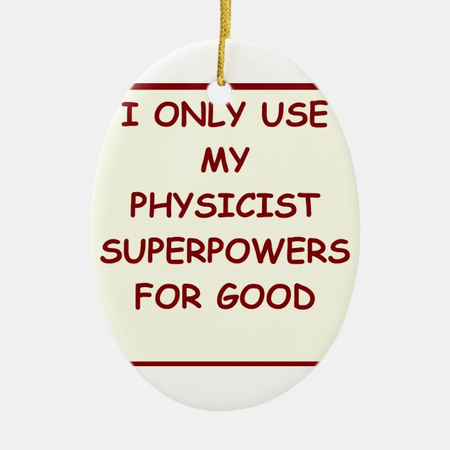 physics ceramic ornament (Front)
