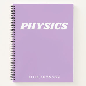 Physics Class Lilac Graph Paper Notebook