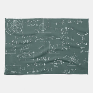 Physics diagrams and formulas kitchen towel