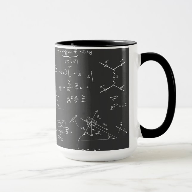 Physics diagrams and formulas mug (Right)