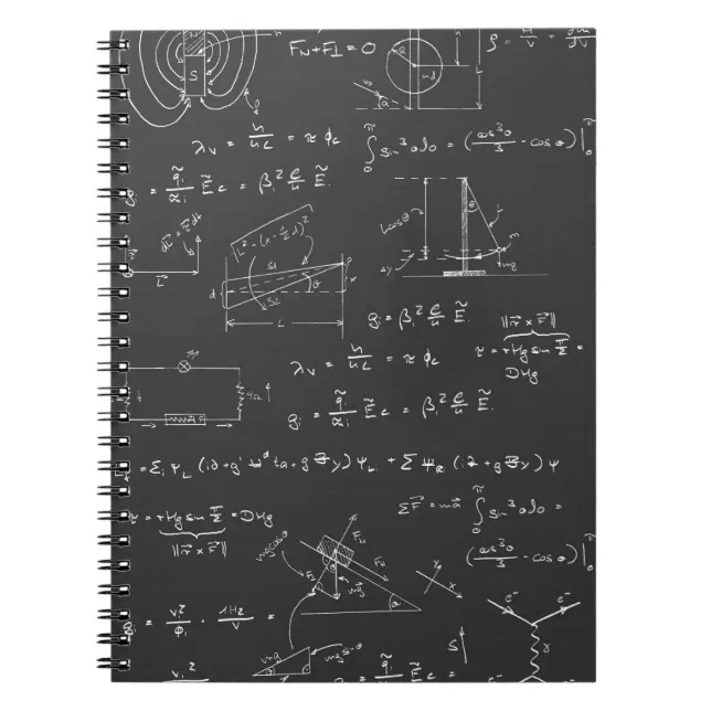 Physics Notebook Layout Physics diagrams and formulas notebook | Zazzle
