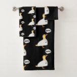 Physics Duck Bath Towel Set<br><div class="desc">This duck is saying Quark, because it’s a physics duck! Perfect for those who love quantum physics, as a graduation gift or for an actual physicist.</div>