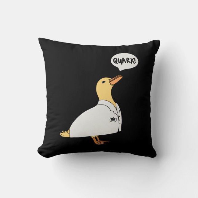 Physics Duck Throw Pillow (Front)