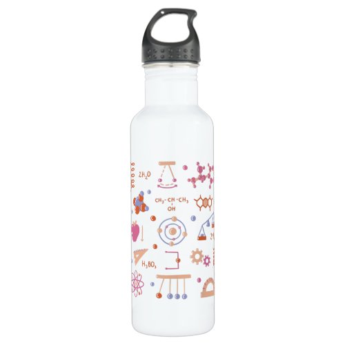 Physics elements stainless steel water bottle