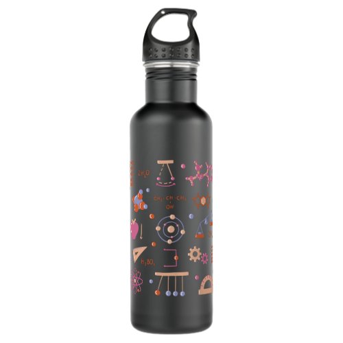 Physics elements stainless steel water bottle