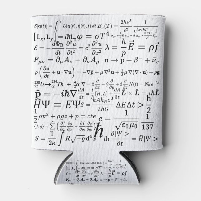 Physics equations and formulas can cooler (Front)