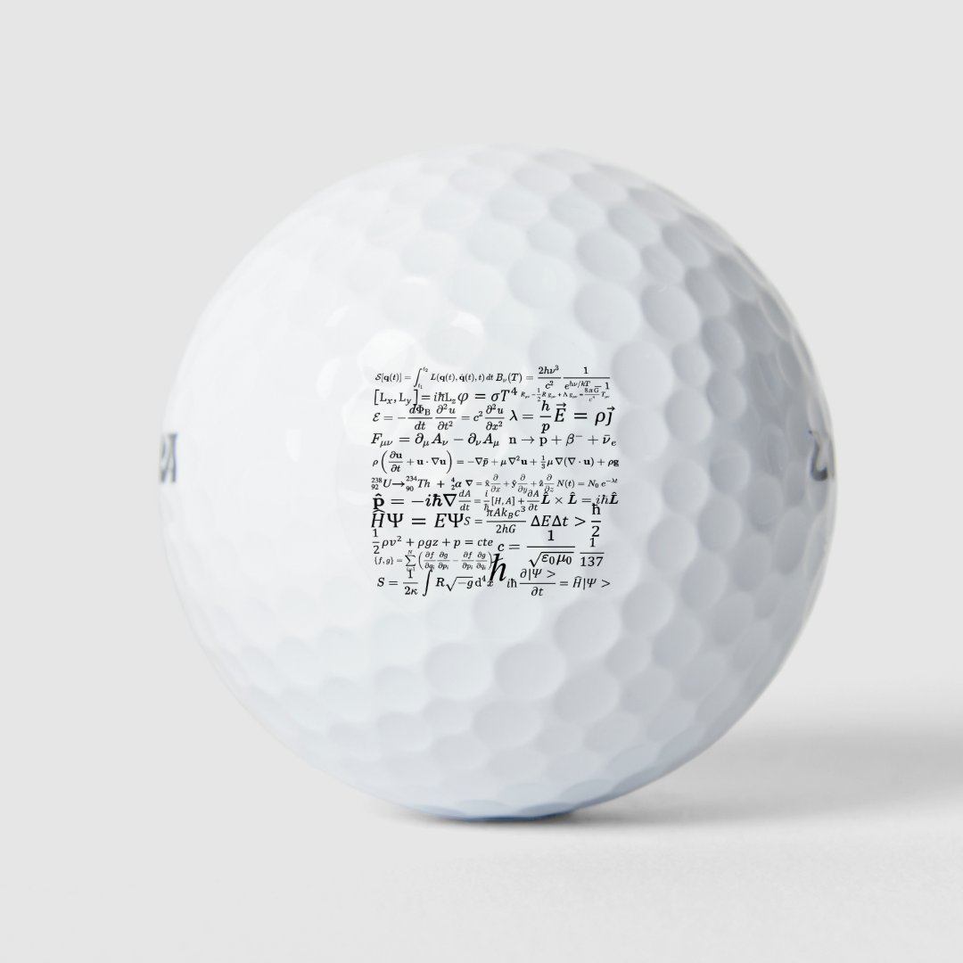 Physics equations and formulas golf balls