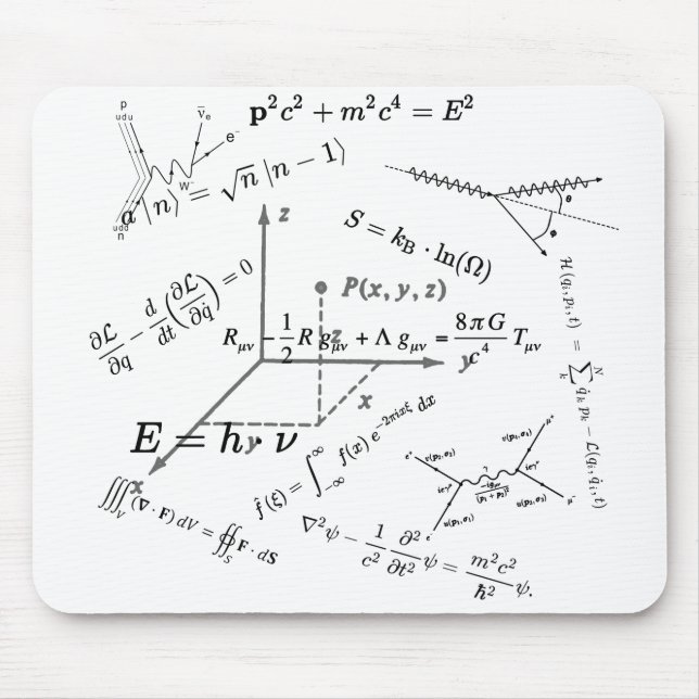 Physics equations and formulas mouse pad (Front)
