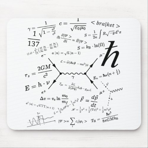 Physics equations and formulas mouse pad